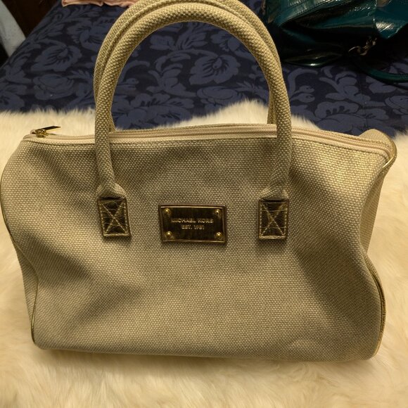 Michael Kors Canvas Sachel Handbag - Picture 1 of 4
